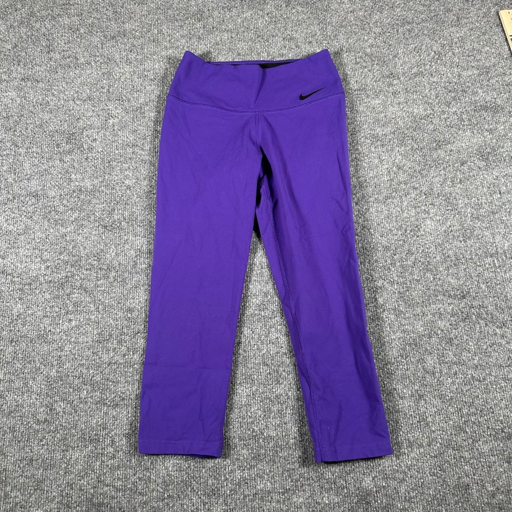 Nike Leggings Womens Size XS Purple Dri-Fit Cropped Athletic Yoga Pants